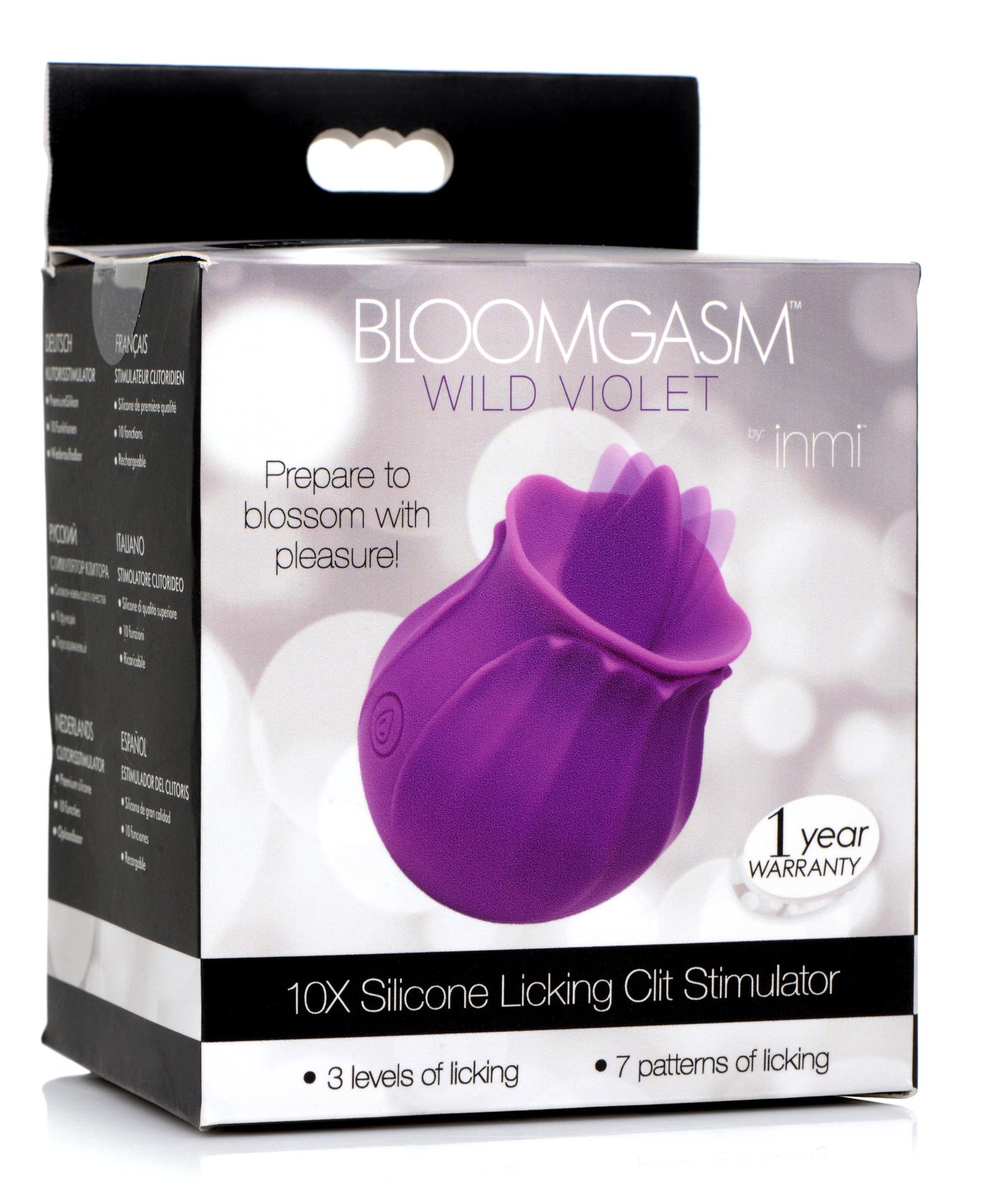 Bloomgasm Wild Violet 10x Silicone Clit Licking Stimulator.