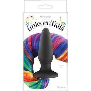 Unicorn Tails Anal Plug Black/Rainbow