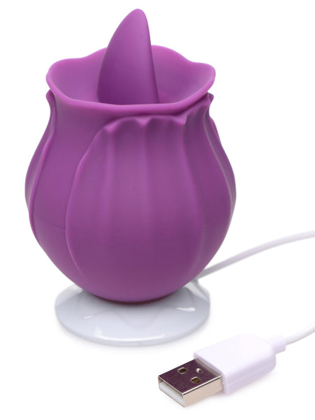 Bloomgasm Wild Violet 10x Silicone Clit Licking Stimulator.