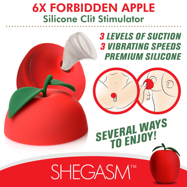 6x Forbidden Apple Silicone Clit Stimulator